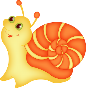 a happy spring snail